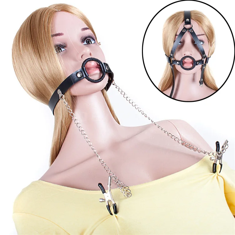 couro-do-plutonio-cabeca-arnes-fixacao-oral-boca-aberta-o-anel-mordaca-escravo-adulto-jogo-mamilo-grampos-bdsm-bondage-contencao-brinquedo-do-sexo