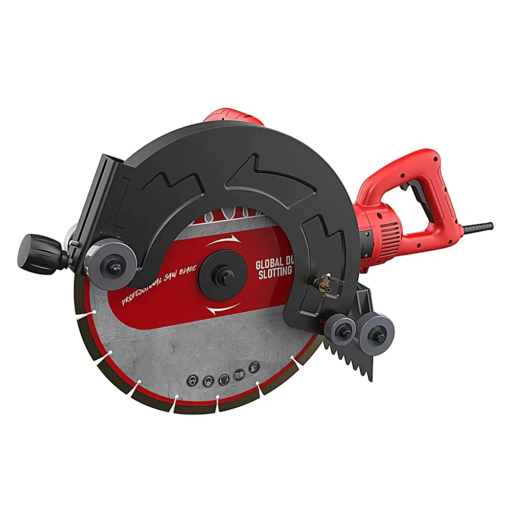 16 ″ Wall Slotting Machine Handheld Concrete Stone Road  Dustless Hydropower Slot Multi-angle Circular Saw 220 V