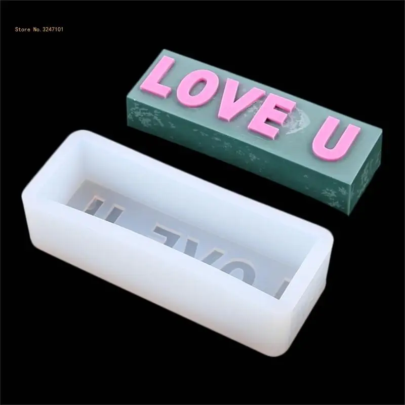 3D Lettering Mold Silicone Mold, LOVE YOU Mold for Candle Soap Dropship