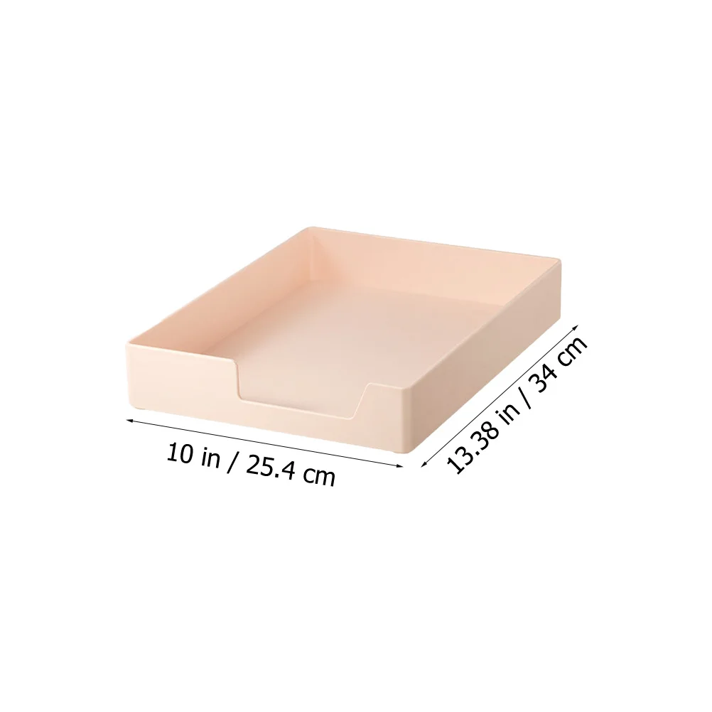 1Pcs Document Storage Box File Container High Strength Toughness Organizer for Efficient Paper Management At Desk Pink