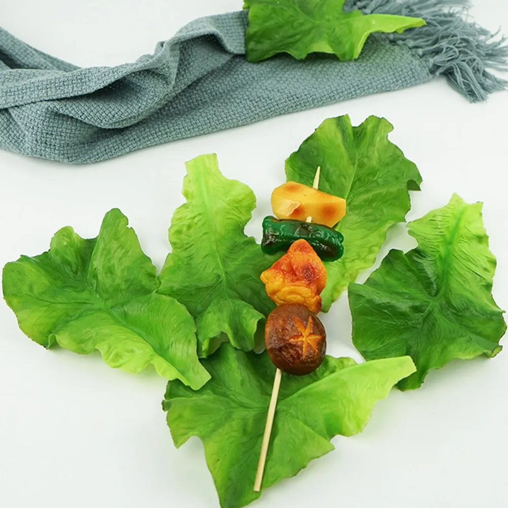 Fake 1Pcs Lifelike Realistic DIY Artificial Lettuce Leaves Lettuce Adornment Vegetable Model Home Party Decor