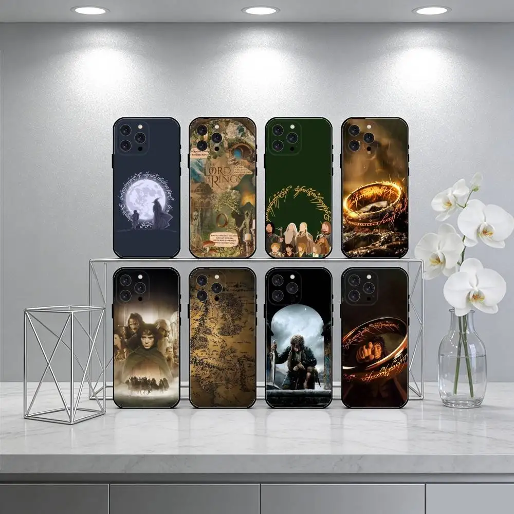 

The L-Lord TV OF T-The R-Rings Phone Case For iPhone17,16,15,14,13,12 Plus,Max Soft Silicone Black Cover