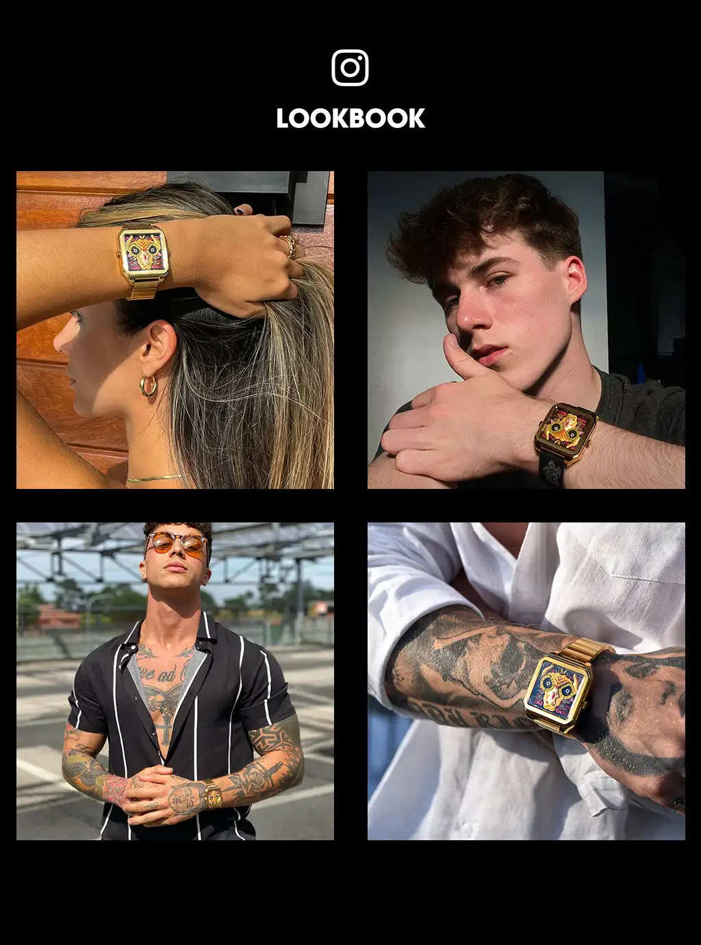 Happie Watch Couple's Watches Fashion Stainless Steel Band Men Women Analog Quartz Watches Set