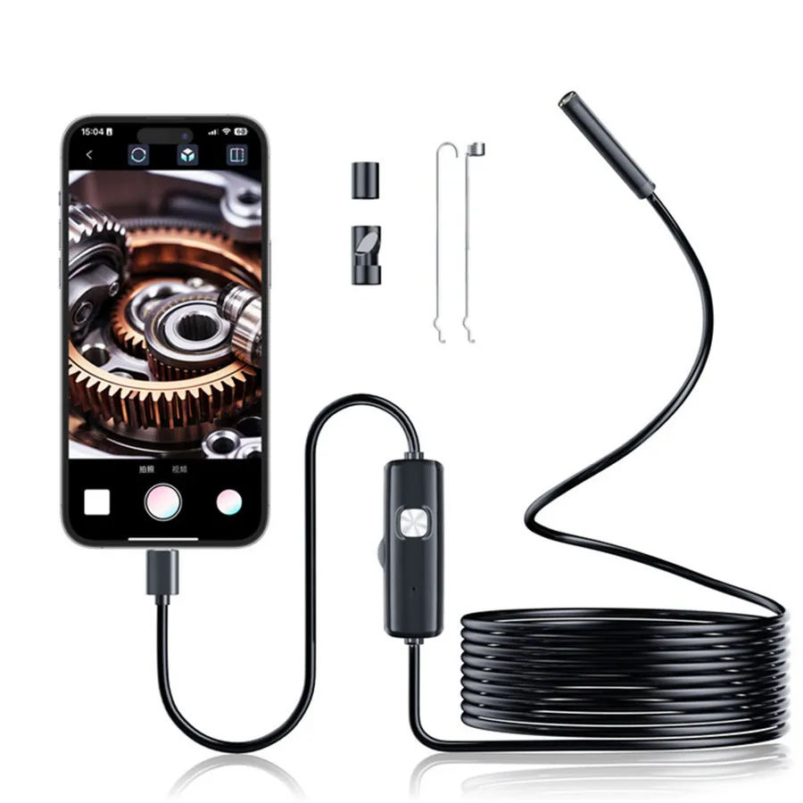 Household Multifunction Flexible Endoscope IPHONE Android Mobile Endoscope Soft Wire Endoscopy 7.0mm High Definition Camera