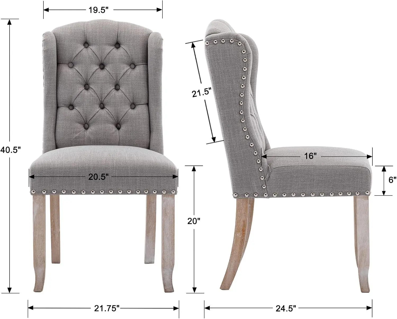 طقم كراسي طعام معنقدة حديثة مكونة من 2، كراسي غرفة طعام منجدة من الكتان، كرسي جانبي للضيوف بدون ذراع لغرفة طعام المطبخ، واي فاي