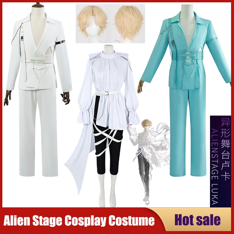 

Anime Alien Stage Cosplay Costume Luka R7 Waist Cutout Blink Gone Suits Women Men Carnival Idol Party Comic Con Play Role Outfit