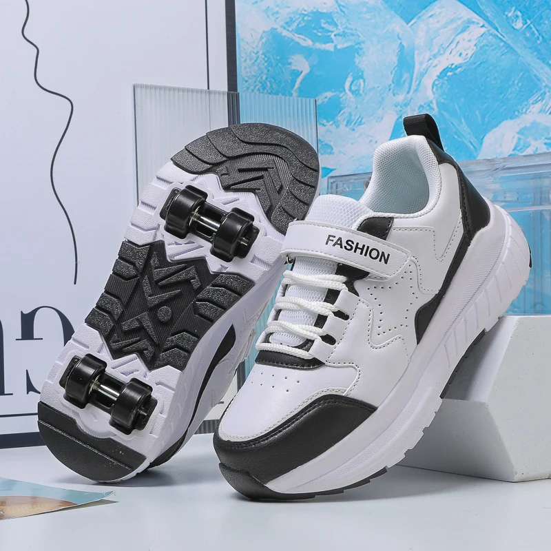 

Осенние детские роликовые кроссовки: выдвижные крутые коньки с 4 колесами без завязок — студенческие роликовые туфли для мальчиков