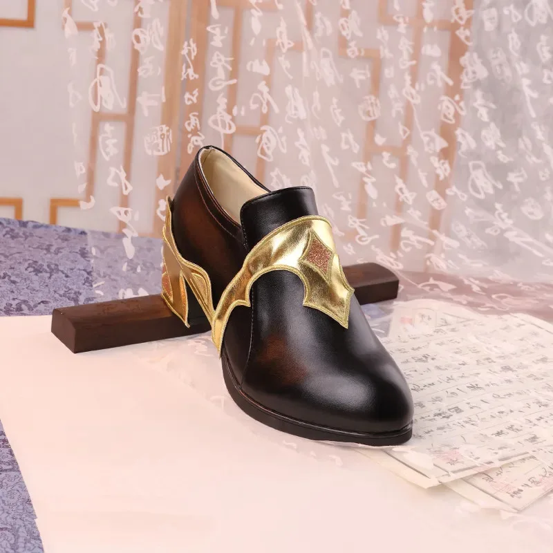 Chaussures de Cosplay Genshin Impact Xingqiu, chaussures de jeu pour hommes, prévente