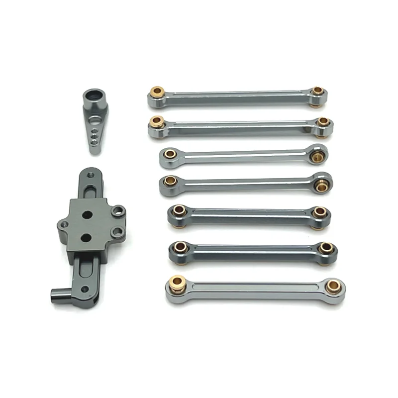 ترقية المعادن الثابتة قضيب التوجيه مجموعة سيرفو الذراع RC قطع غيار السيارات صالح ل WLtoys 124006 12423 12427 12428 RC اكسسوارات السيارات ﻿