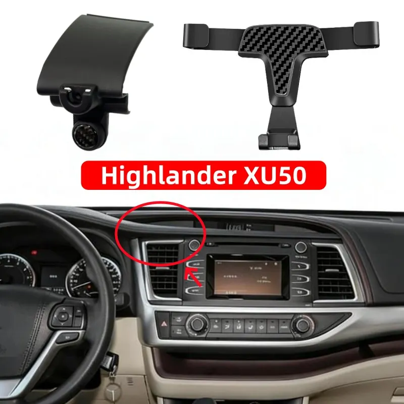 Phone Holder for Toyota Highlander XU70 XU50 Kluger 2025 2024 2023 2022 2021 2020 2019 2018-2015 Air Vent Mount Accessories