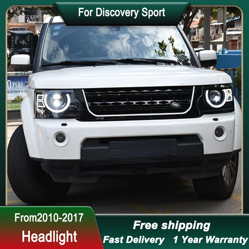 

Автомобильные светодиодные фары для Land Rover Sport Discovery 3 4 2010-2017, полностью светодиодные фары DRL, динамический сигнал, передний фонарь в сборе