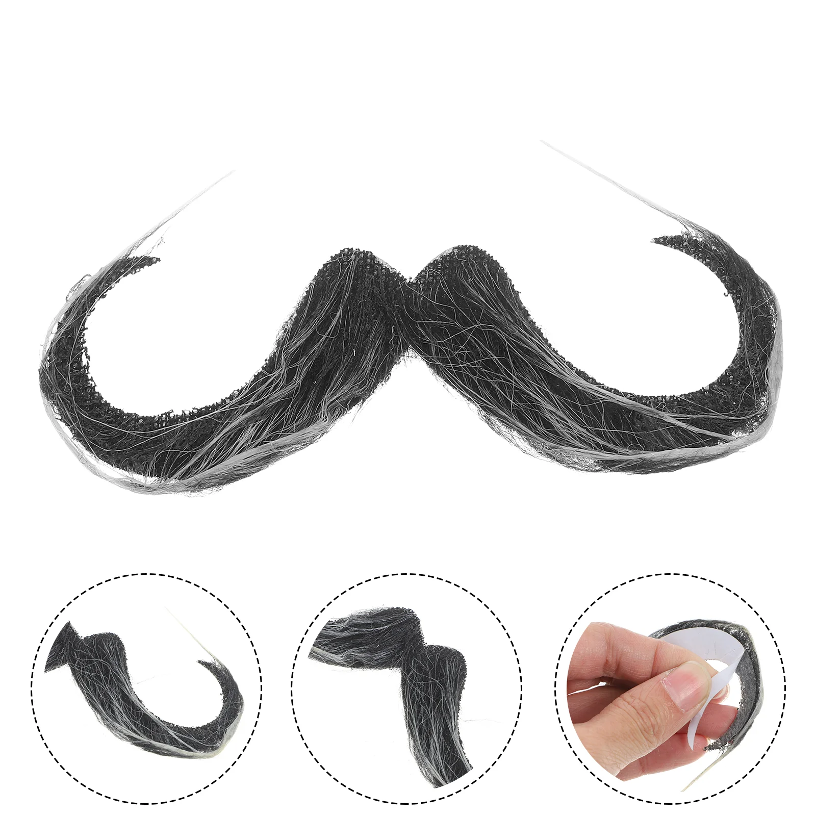 Realistic Fake Beard Self Adhesive Mustache for Men Halloween Cosplay Party Costume Accessory Safe Material Lifelike for Various