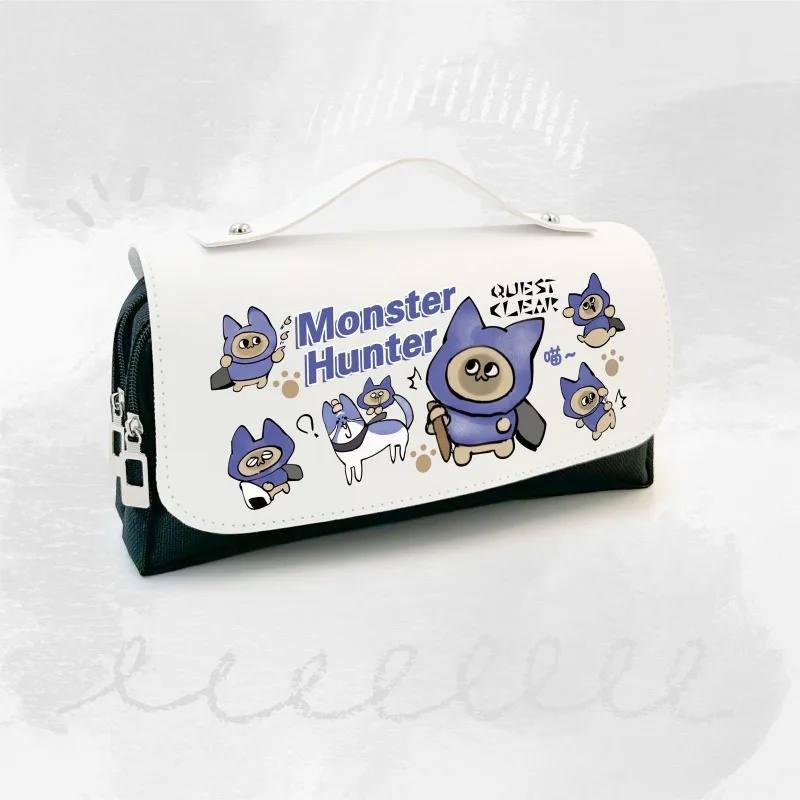 مقلمة Monster Hunter Wilds Felyne Shrieking Legiana كارتونية لطيفة ذات سعة كبيرة لهدايا طلاب المدارس المتوسطة والثانوية #4