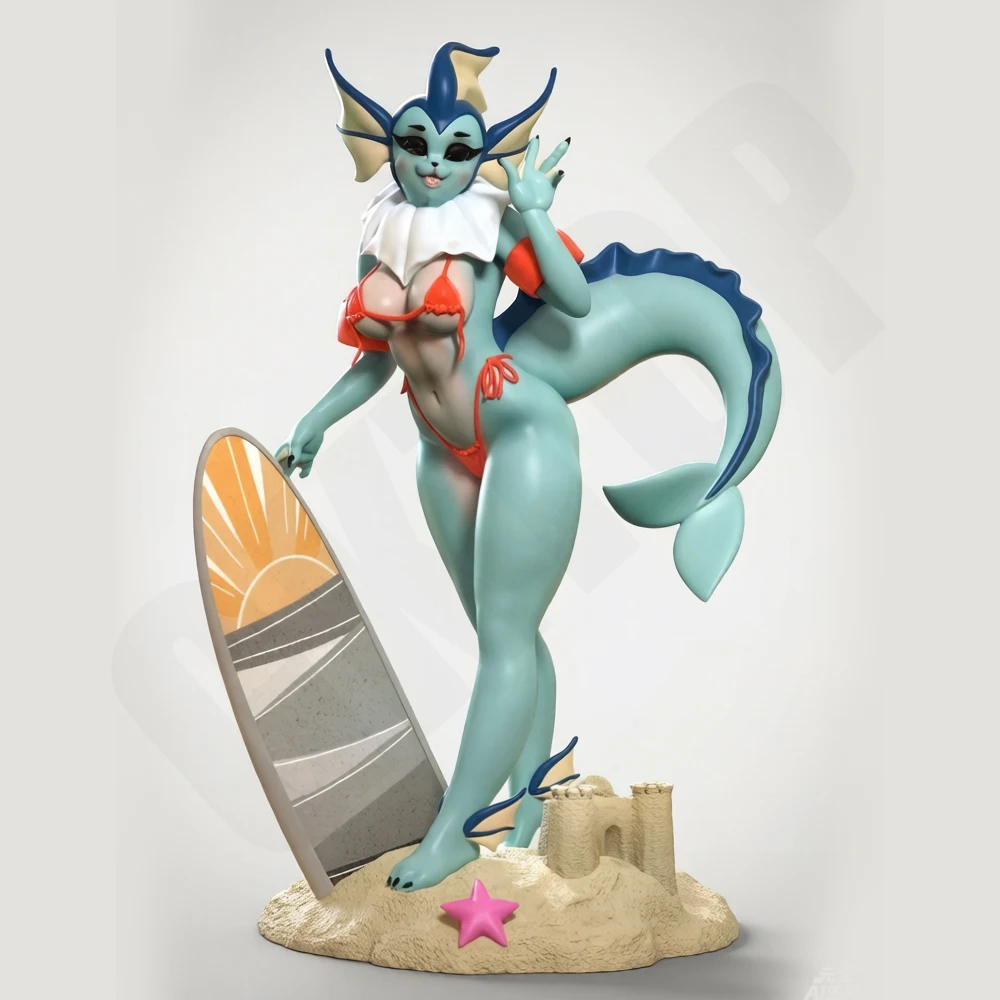

1/24 Scale NSFW Water Attribute Pretty Fish FUTA Resin Figure Model Kit Unassembled Unpainted DIY Collectible Miniature Hobby