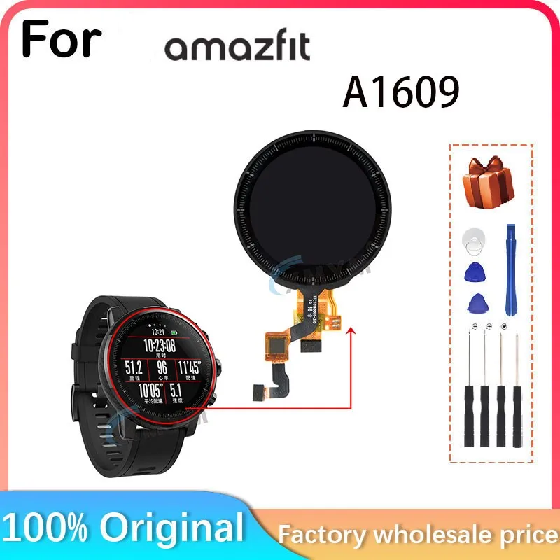 For Huami Amazfit Stratos 2 LCD Display Touch Screen, For Amazfit Stratos 2 A1609 A1619 LCD Display Touch Repair Assembly