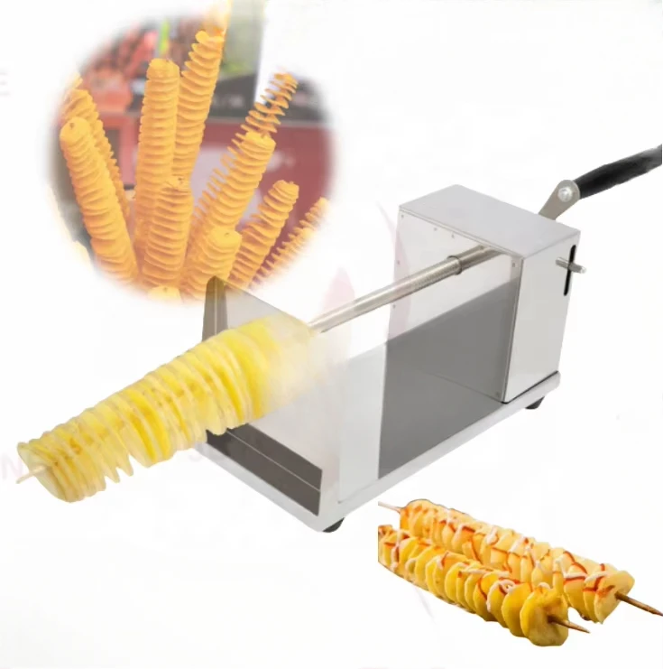 Commercial Manual Stainless Steel Stranded Tornado Spiral Slicer Potato Tower Machine