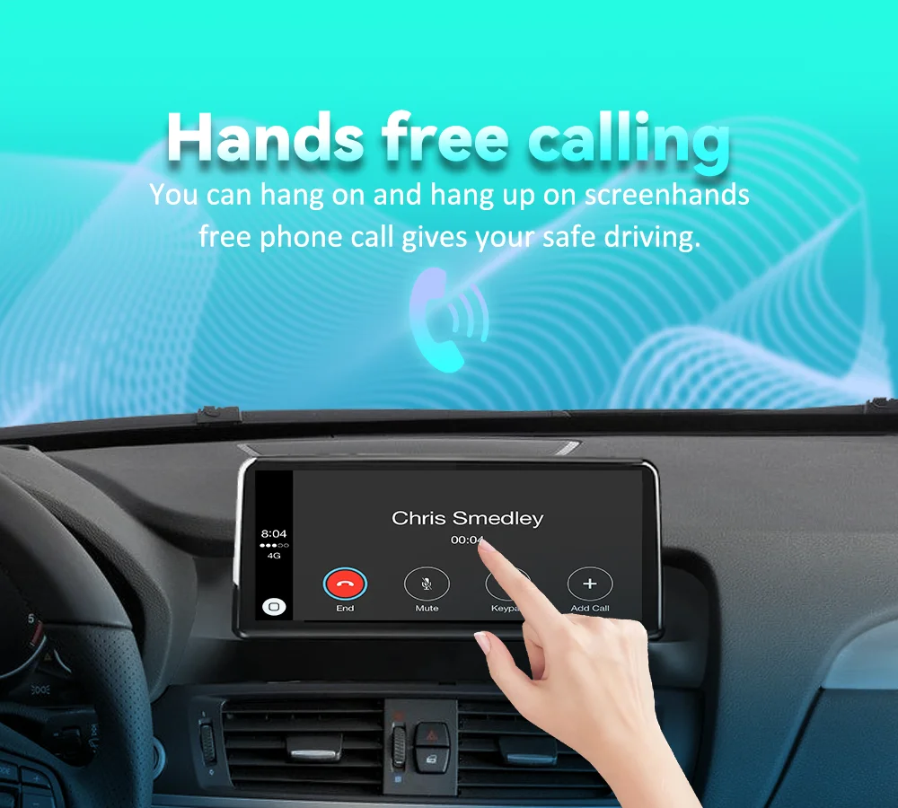 BONROAD 10,25 Zoll Kabelloses Carplay Android Auto Audio-Stereo Autoradio mit YouTube für BMW X3 X4 F25 F26 GPS-Navigation Multimedia-Touchscreen Stereo-Display Mirrorlink Airplay Autolink – Detail 6