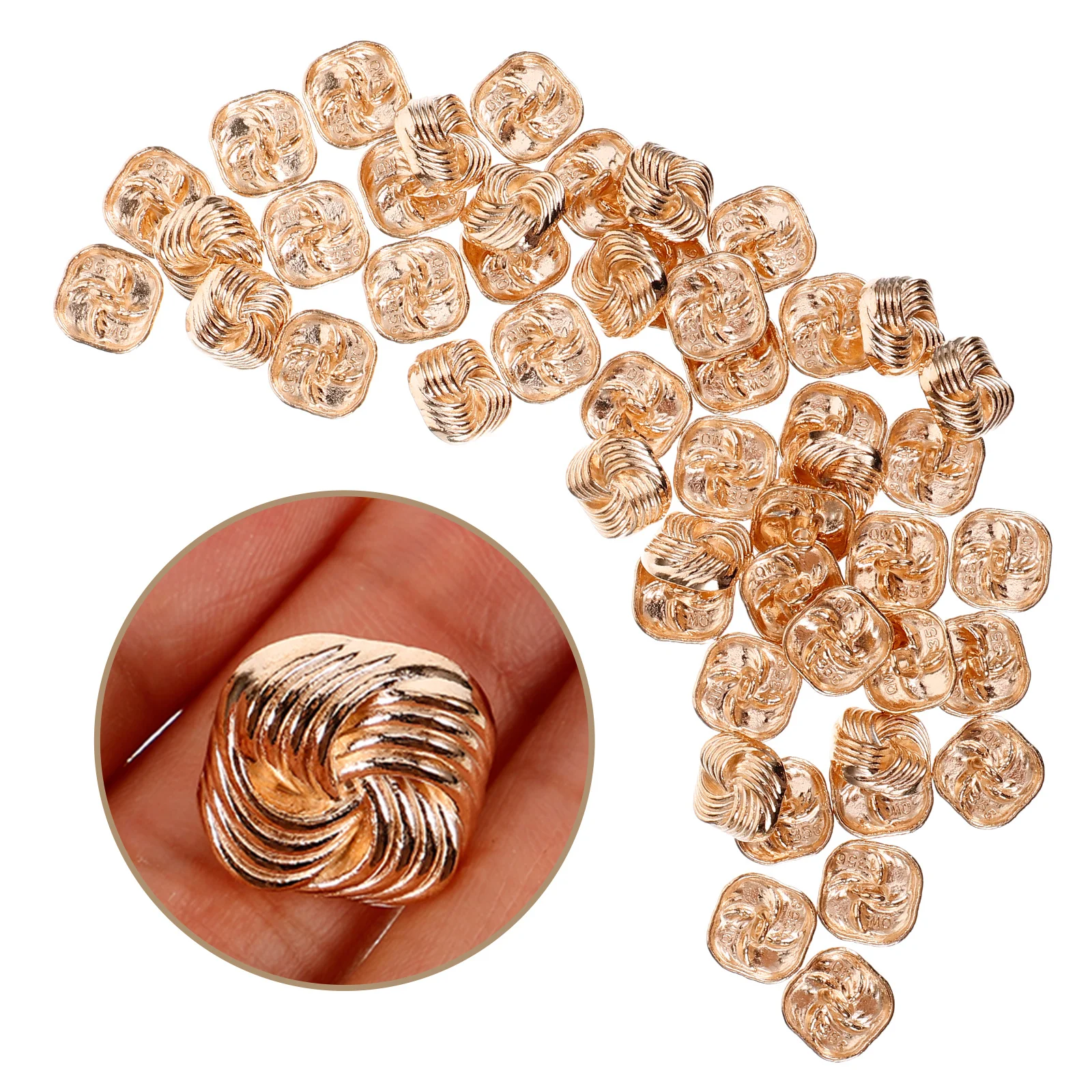 

50Pcs Rose Flower Shape Buttons Zinc Alloy Metal Sewing Buttons for Clothing Dress Coat Suit DIY Crafts Decorative Fasteners