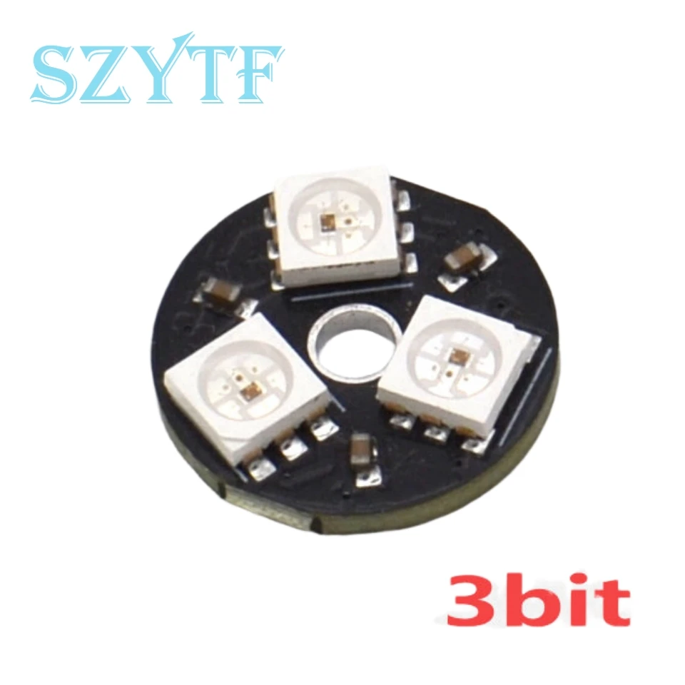 1/3/4/7/8/12/24/32/40/64-Bit ws2812 RGB LED-Ring eingebaute Vollfarb-Antriebs laternen runde quadratische intelligente Entwicklung