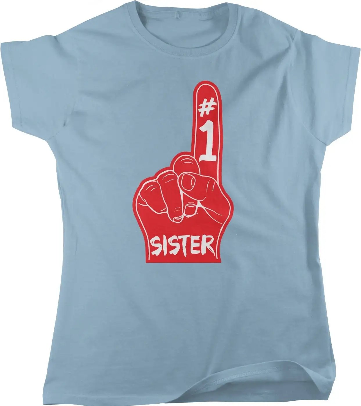 Number 1 Sister One Foam Finger Women's T shirt HOOD_00123