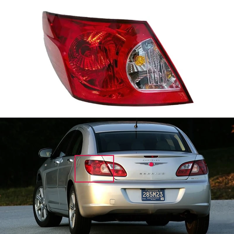 For Chrysler Sebring 2008 2009 Car Accessories Outside Tail Light Assembly Stop light Reverse Lights Rear headlamp