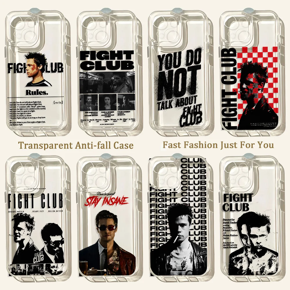 Movie Fight ClubS Phone Case For Samsung Galaxy S26 S25 S24 S23 S22 S21 S20 FE Note20 Note10 Edge Plus Ultra Lite 5G Clear Cover
