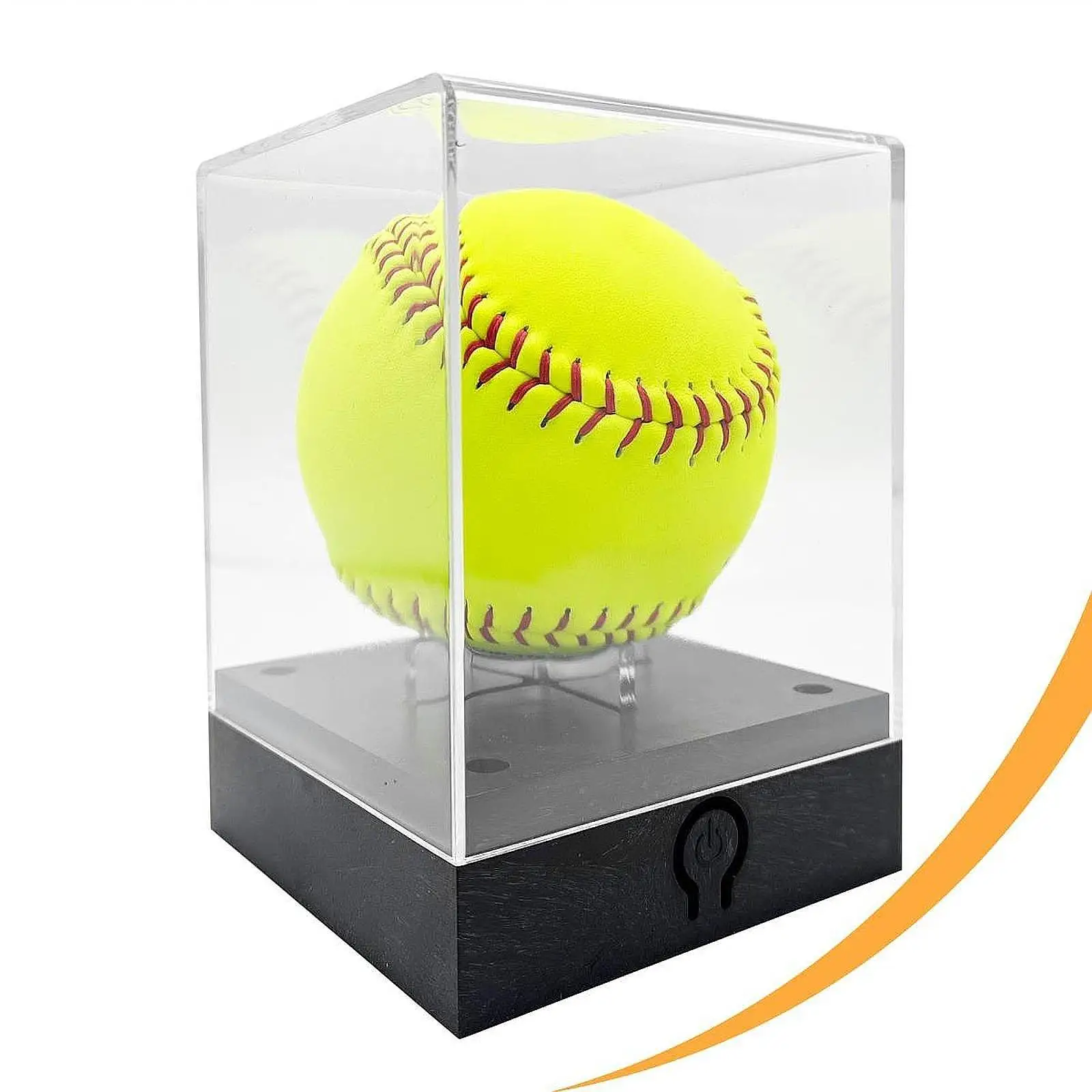 

Softball Display Case with LED Light Storage for Office Home Collections