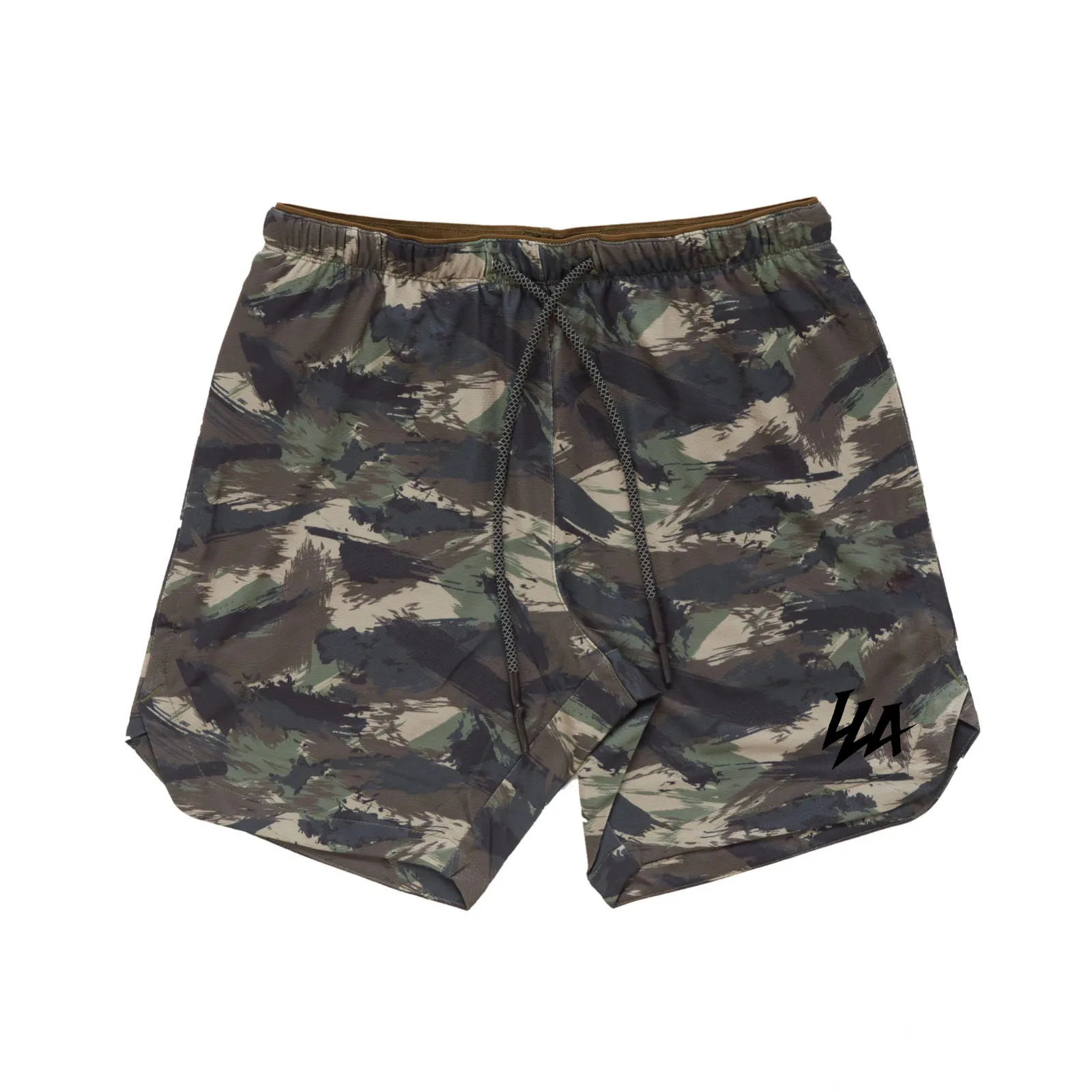 Mesh Summer Camo Shorts Men\'s Ice Silk Quick Dry Loose Pants Casual Medium Shorts Beach Pants Running Sports Quarter Pants