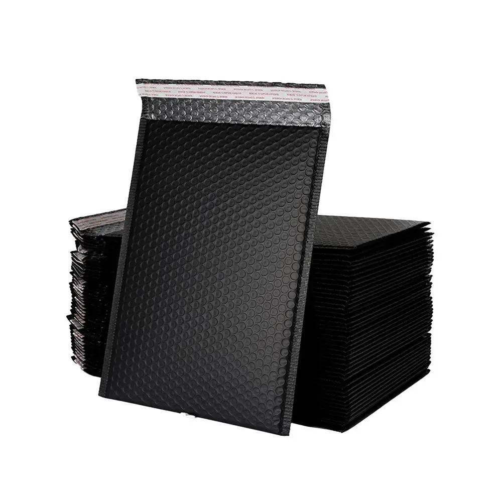 25 Pcs Shockproof Foam Bubble Mailing Pouch Packing Black Lightweight Waterproof Storage Delivery Office Supplies