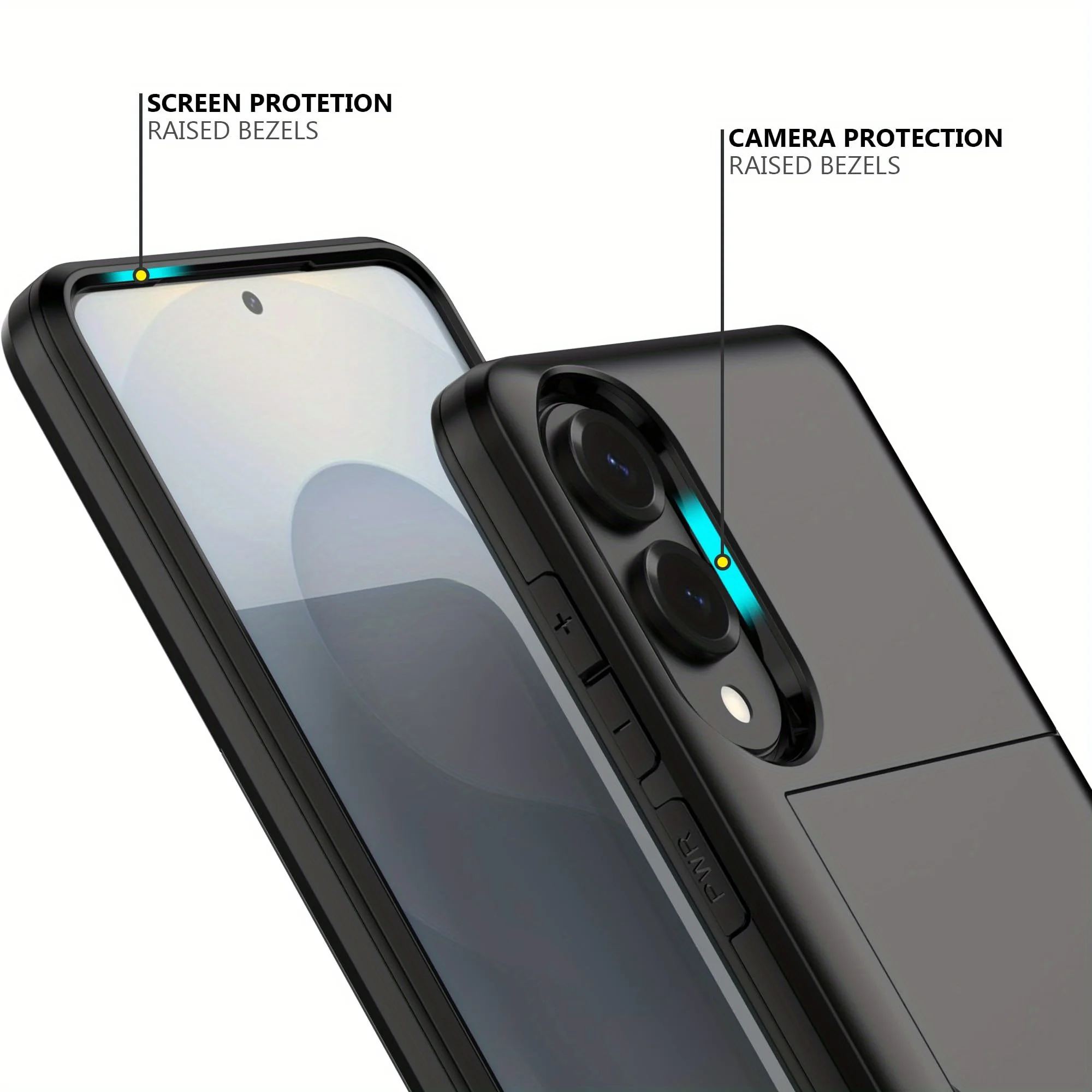 Armadura robusta caso para samsung galaxy s25edge s24 s23 s22ultra fe a55 a56 a36 duplo pesado protetor escondido slot para cartão carteira capa