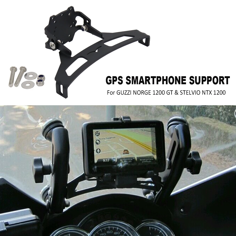 Motorcycle GPS smart phone Stand Holder Mobile Phone GPS Navigation Bracket For GUZZI NORGE 1200 GT 1200GT STELVIO NTX 1200