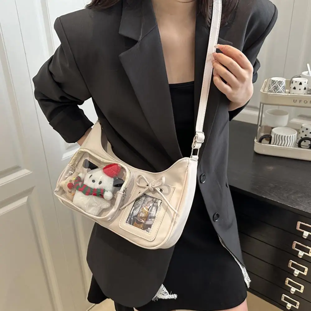 Borsa a tracolla Harajuku da donna borsa Ita trasparente coreana borsa a tracolla da scuola borsa da donna in stile preppy di design giapponese femminile