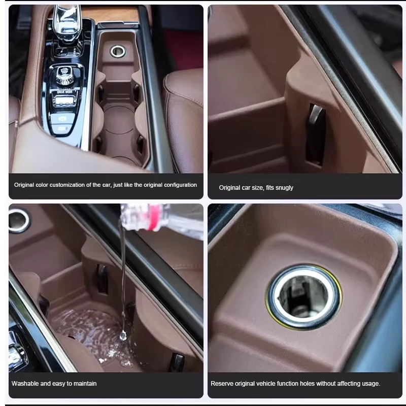 Suitable for Volvo xc60 xc90 s90 v90 s60 v60 water cup pad silicone storage box car accessories