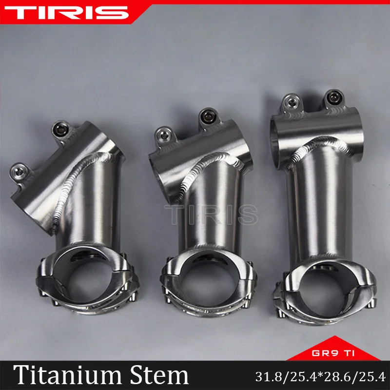 TIRIS-BL1 Titanium Ultralight Bicycle Stem, MTB Cycling Parts Pieces, Custom Length Angle, Accessories