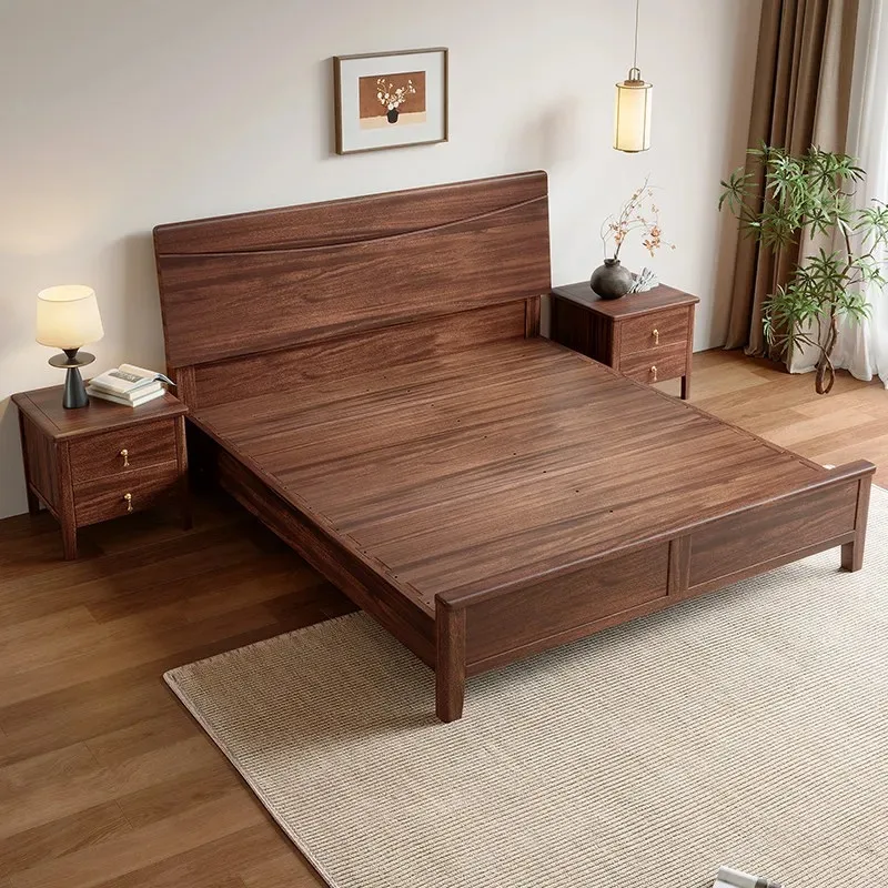 solid wood bed 1.8 meters master bedroom large  air pressure high box storage bed 1.5 meters single