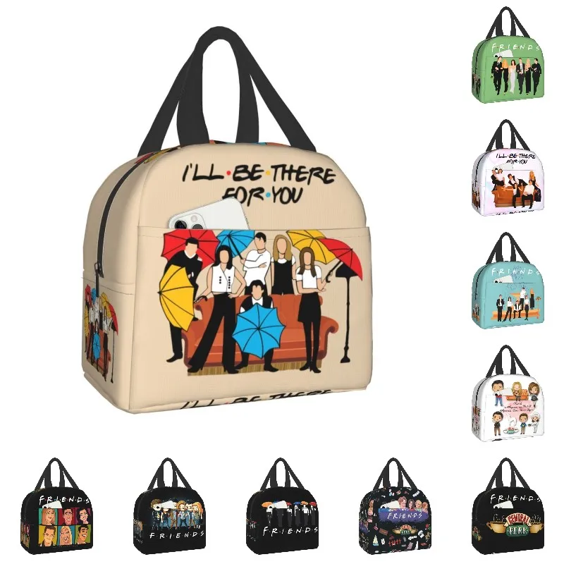 Classic TV Show Friends Insulated Lunch Bag for Women Kids Portable Cooler Thermal Lunch Tote Picnic Travel Warm Food Bento Box