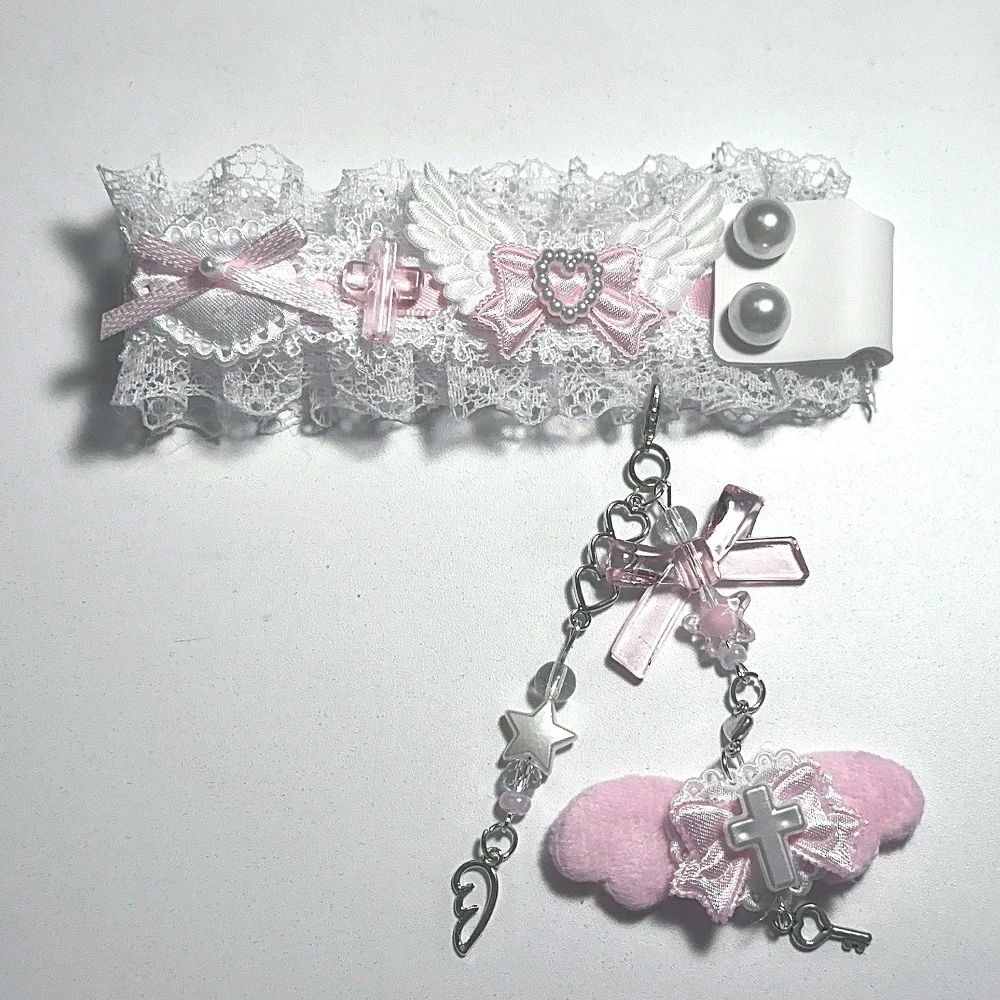 Pink Keyboard Strap Ribbon Custom Mechanical Keyboard Accessory Fit For Wooting Series Custom Keyboard Ornament Lanyard
