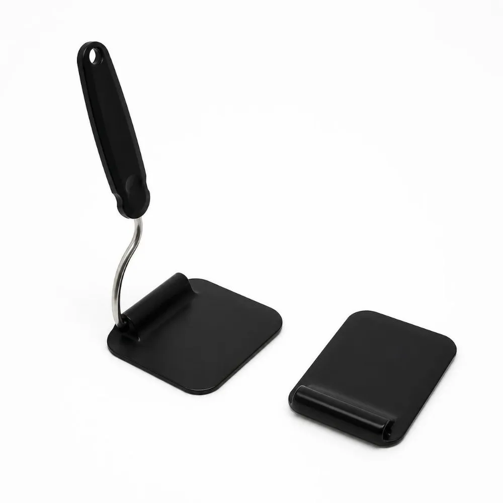 Plastic Stainless Steel Adjustable Angle Spatula Swappable Head Black Blue Non Stick Turner Flexible Heat Resistant