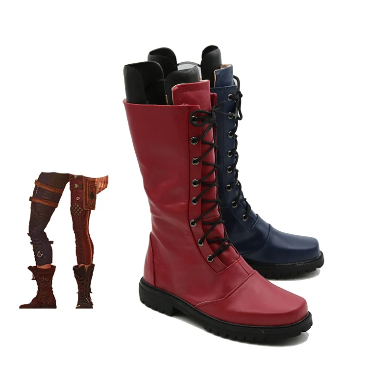 Clown Joker princesse Harleen Cosplay bottes Anime pour femmes filles Halloween Clown chaussures personnalisées