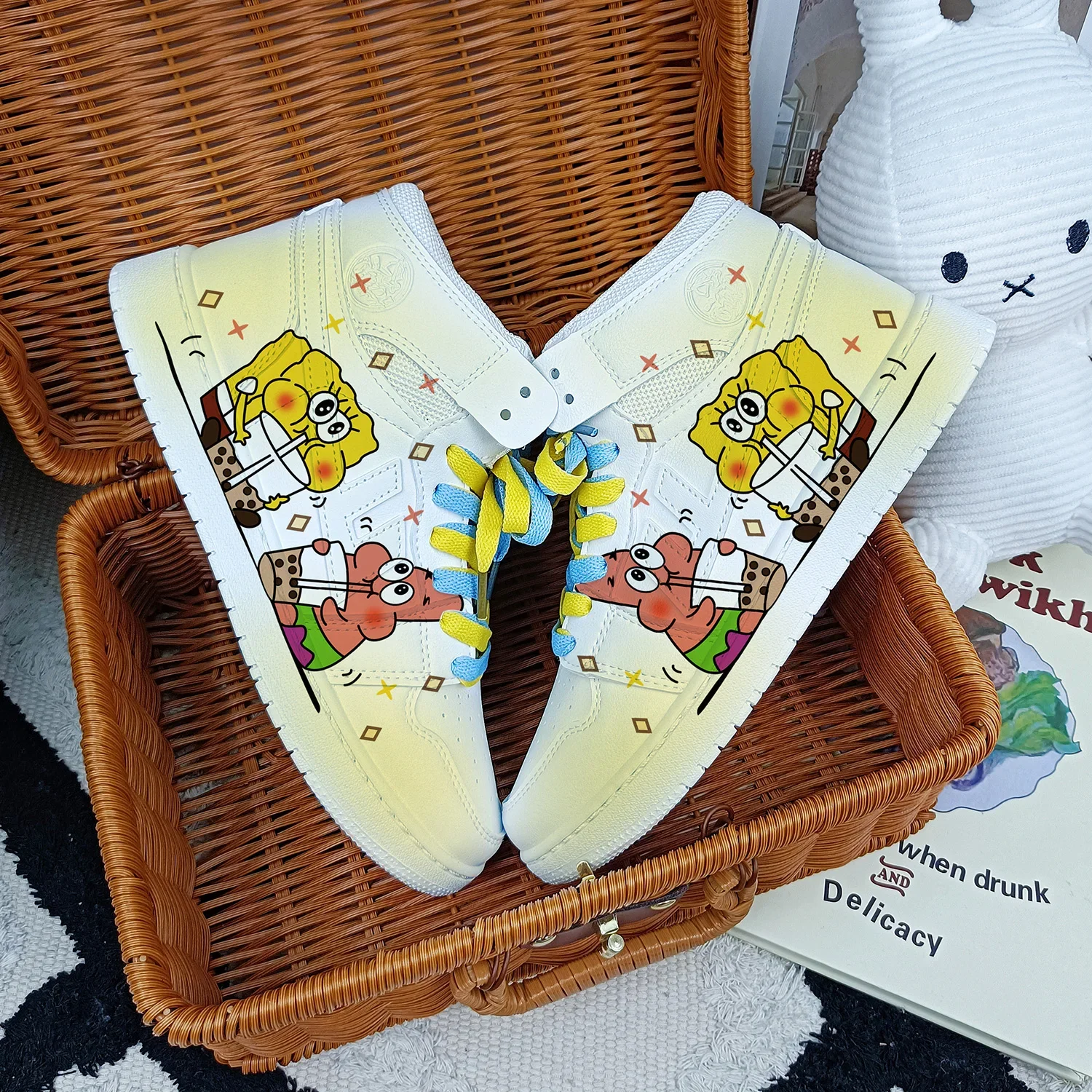 Oryginalna kreskówka SpongeBob SquarePants księżniczka śliczne obuwie miękkie buty sportowe na prezent dla dziewczyny rozmiar ue 35-44