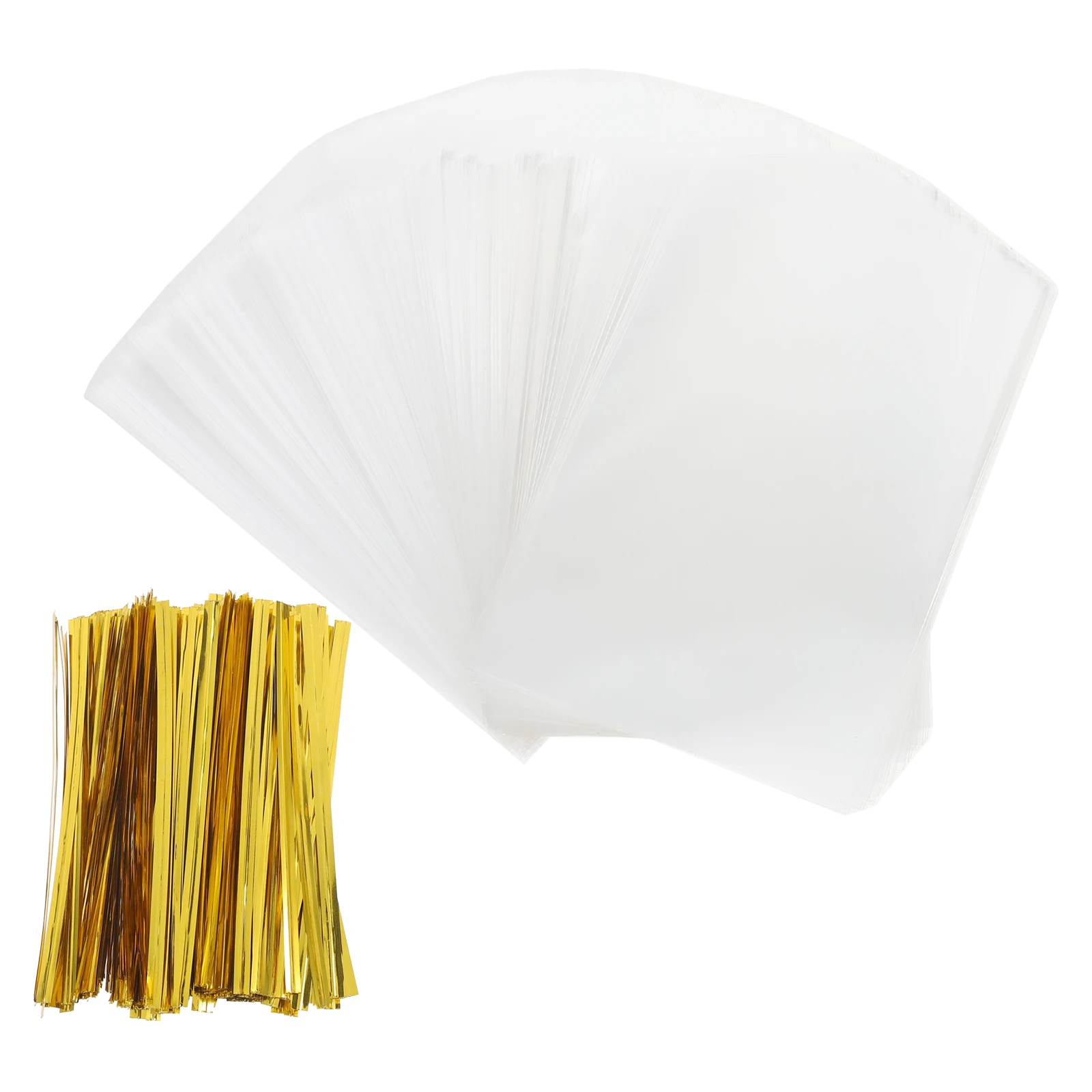 

1 set Clear Cookie 10cmx15cm Golden Ties Party Favors Treat Bags Goodie Bags for Gifts Snacks Chocolate Packaging