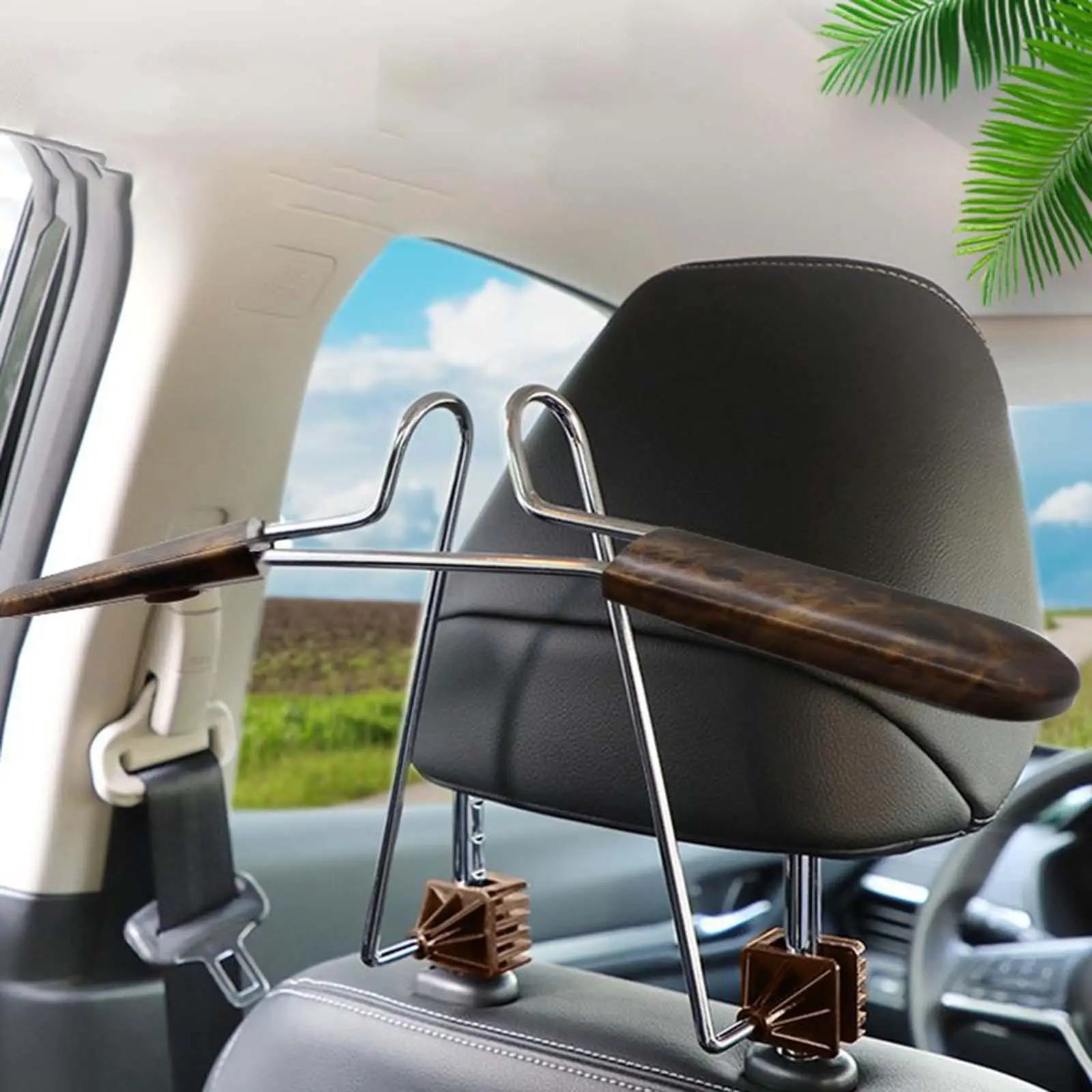 Car Back Seat Headrest Hanger Handy Telescopic Clothes Rack Space Saver for Keeping Suits and Jackets Wrinkle Free