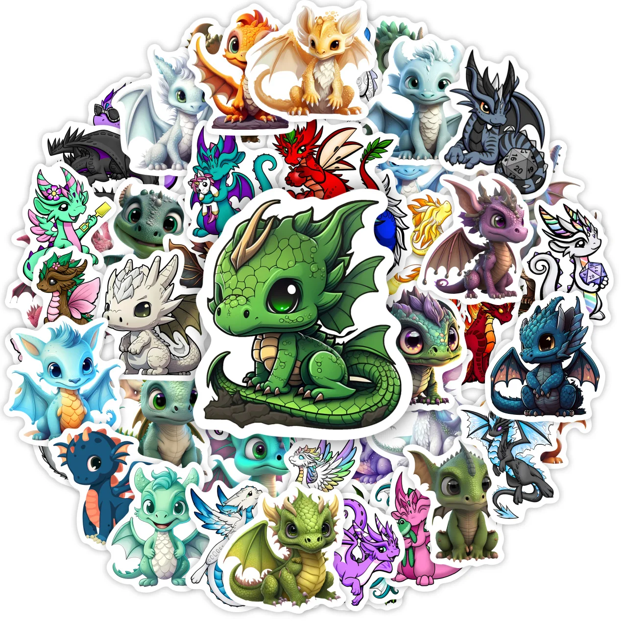 Cartoon Western Dragon Stickers Funny Kids Gift Dinosaur Animal DIY Graffiti Decal for Phone Laptop Skateboard Kids Waterproof