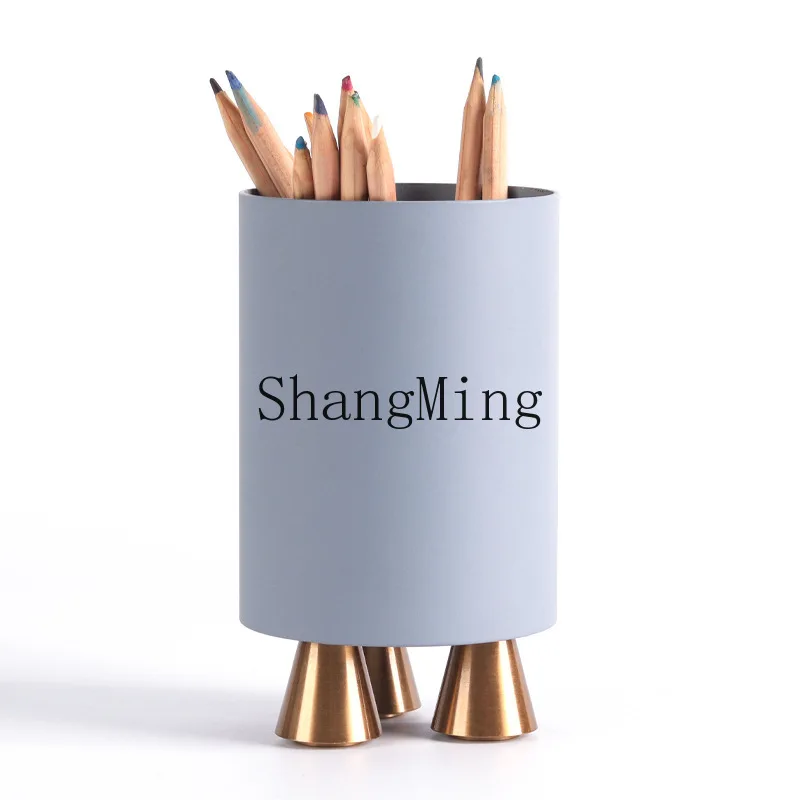

DSA light luxury ornament model room desk round pen holder office high-end desktop soft decoration