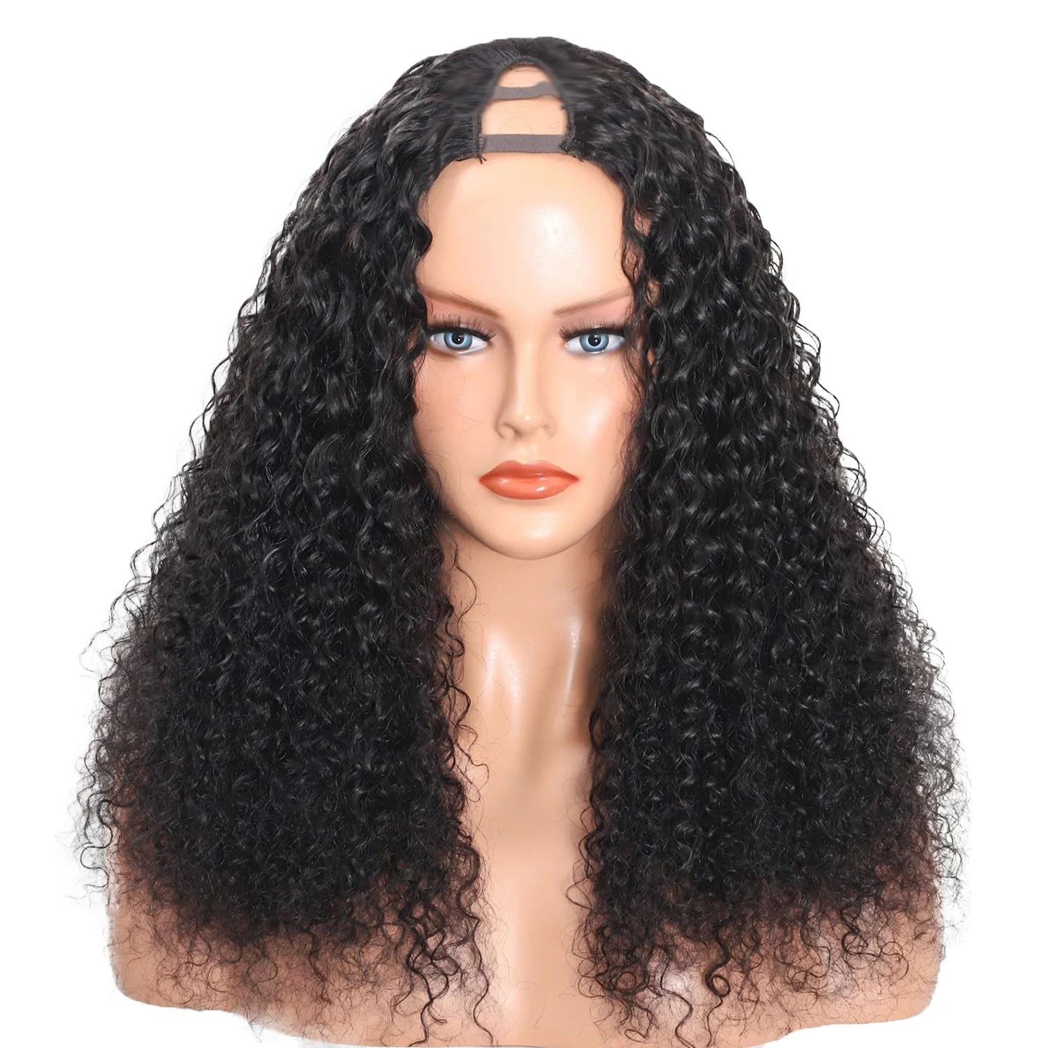 Aggiorna la parte a U Parrucca arricciata Parrucca per capelli umani Parte a V Parrucca per capelli umani per le donne Densità del 180% Nessun lasciare fuori Nessuna cucitura in Principianti Amichevoli naturali