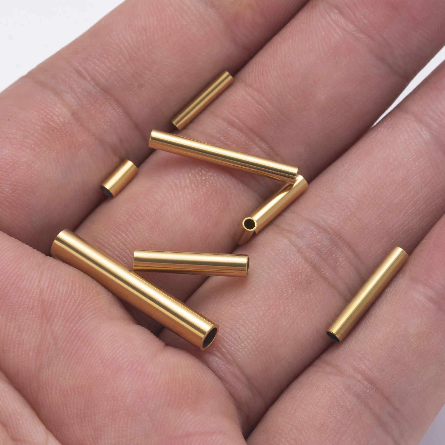 50 Stück/Set Edelstahl-Rohrverbinder für DIY-Halsketten, Armbänder und Schmuckherstellungszubehör – Detail 6