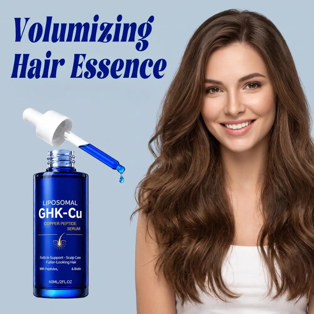 GHK-Cu Copper Peptide Hair Nourishing Serum Rich Hair Refreshing Texture Fast Absorb Free Care Essence Lightweight Scalp Care