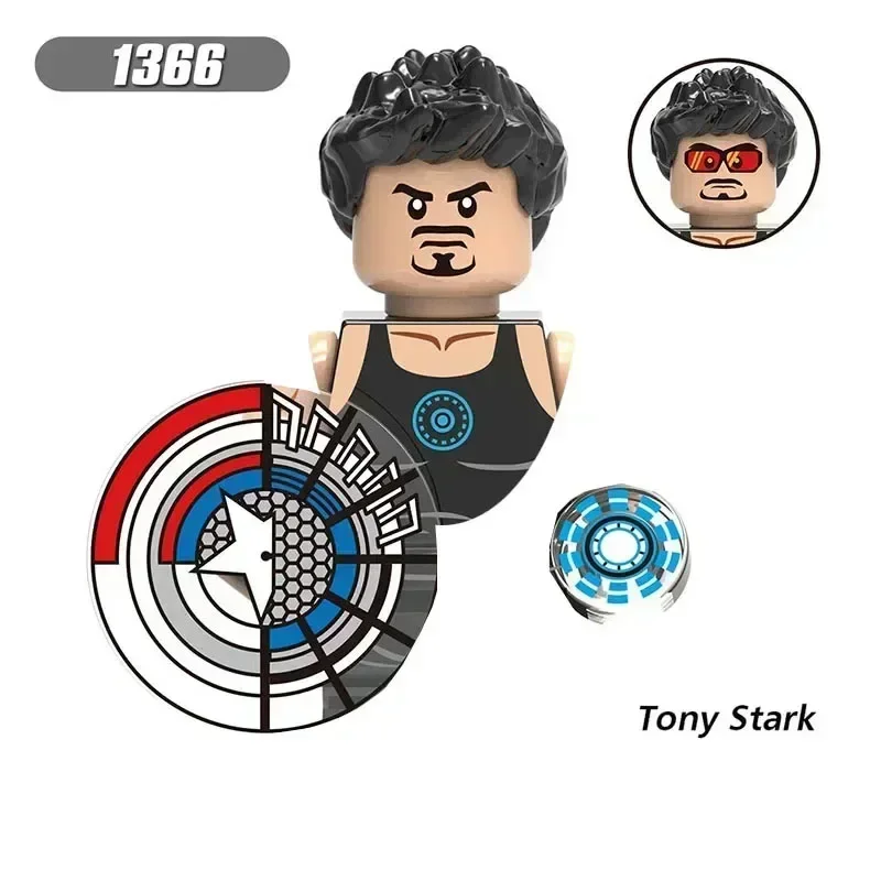 X0270 Superhero Tony Stark Peter Parker Anime Heroes Brick Cartoon Character building block Educational Toy Boy Birthday Present