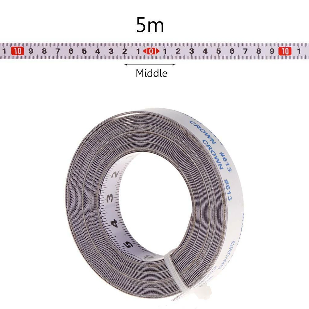 1pcs 1/2/3/5M Self Adhesive Metric Miter Track Tape Measure Scale Ruler Left To Right To Left Middle To Both Sides Tools