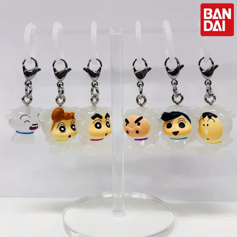 Bandai Crayon Shin Chan Gashapon Vol. 3: Llaveros Coleccionables de Shiro, Himawari, Kazama, Bo Chan y Masao para Colgar en Bolsos y Botellas